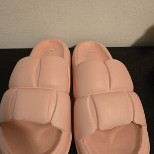 Pink Padded Slide Sandals